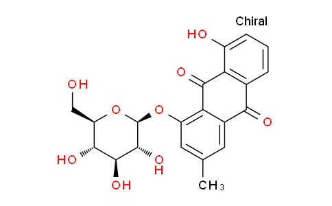 CAS No. 4839-60-5, Chrysophanein;Chrysophanol-1-β-D-glucopyranoside
