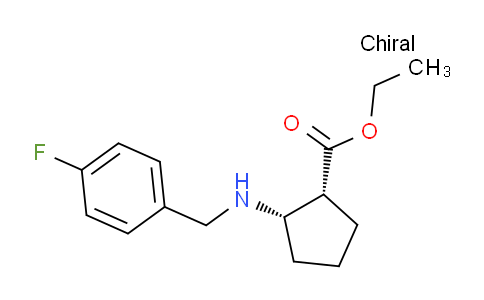 CAS No. 1033756-46-5, Ethyl (1R,2S)-2-(4-Fluorobenzylamino)cyclopentanecarboxylate