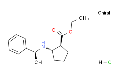 CAS No. 359586-65-5, Ethyl (1S,2S)-2-[[(S)-1-phenylethyl]amino]cyclopentanecarboxylate Hydrochloride