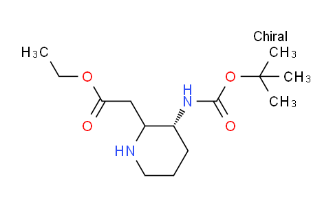 CAS No. 1219132-56-5, Ethyl 2-((3R)-3-((tert-butoxycarbonyl)amino)piperidin-2-yl)acetate