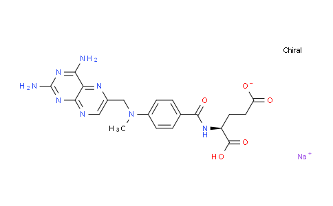 CAS No. 7532-09-4, Glutamic acid, N-[p-[[(2,4-diamino-6-pteridinyl)methyl]methylamino]benzoyl]-, monosodium salt