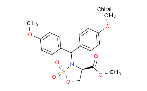 CAS No. 1212136-00-9, Methyl (R)-3-[bis(4-methoxyphenyl)methyl]-2,2-dioxo-[1,2,3]oxathiazolidine-4-carboxylate