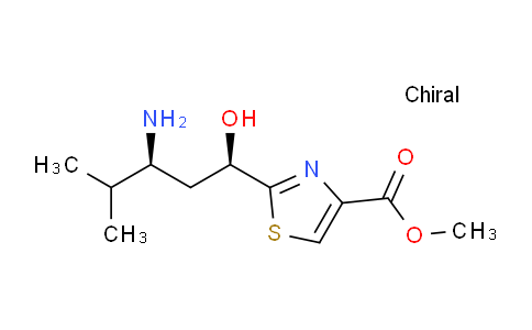 CAS No. 1265905-21-2, Methyl 2-((1R,3S)-3-amino-1-hydroxy-4-methylpentyl)thiazole-4-carboxylate