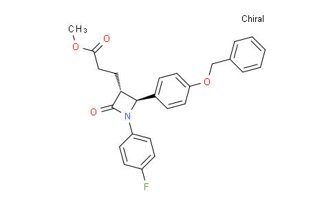 CAS No. 204589-80-0, Methyl 3-((2S,3R)-2-(4-(benzyloxy)phenyl)-1-(4-fluorophenyl)-4-oxoazetidin-3-yl)propanoate