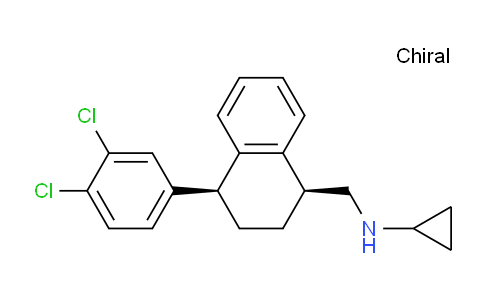 CAS No. 1204512-57-1, N-(((1S,4S)-4-(3,4-Dichlorophenyl)-1,2,3,4-tetrahydronaphthalen-1-yl)methyl)cyclopropanamine