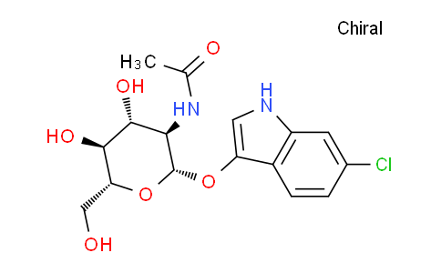CAS No. 156117-44-1, N-((2S,3R,4R,5S,6R)-2-((6-Chloro-1H-indol-3-yl)oxy)-4,5-dihydroxy-6-(hydroxymethyl)tetrahydro-2H-pyran-3-yl)acetamide