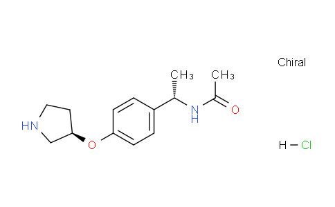 CAS No. 1594129-68-6, N-((S)-1-(4-((R)-Pyrrolidin-3-yloxy)phenyl)ethyl)acetamide hydrochloride