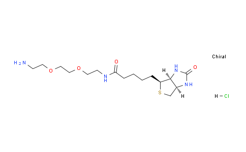 CAS No. 862373-14-6, N-(2-(2-(2-Aminoethoxy)ethoxy)ethyl)-5-((3aS,4S,6aR)-2-oxohexahydro-1H-thieno[3,4-d]imidazol-4-yl)pentanamide hydrochloride