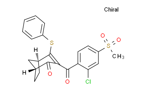 CAS No. 1435933-73-5, rel-(1R,5S)-3-(2-Chloro-4-(methylsulfonyl)benzoyl)-4-(phenylthio)bicyclo[3.2.1]oct-3-en-2-one