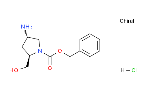 CAS No. 1217609-33-0, rel-(2R,4S)-1-Cbz-2-Hydroxymethyl-4-aminopyrrolidine hydrochloride