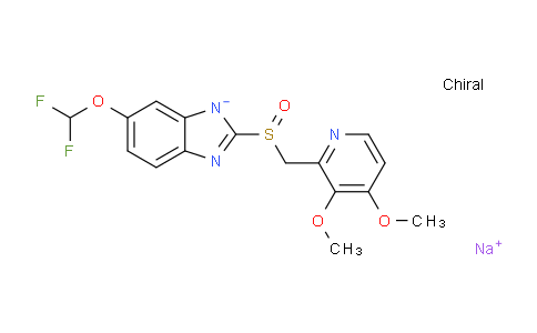 CAS No. 160488-53-9, Sodium (S)-6-(difluoromethoxy)-2-(((3,4-dimethoxypyridin-2-yl)methyl)sulfinyl)benzo[d]imidazol-1-ide