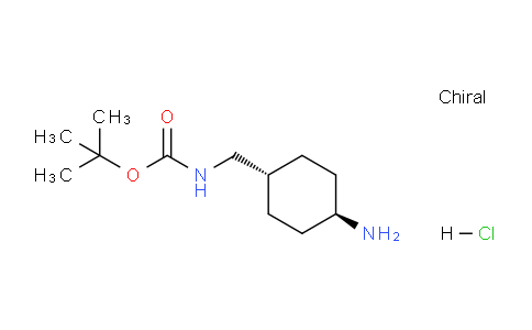 CAS No. 1393441-75-2, tert-Butyl (((1r,4r)-4-aminocyclohexyl)methyl)carbamate hydrochloride