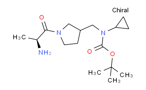 CAS No. 1354028-52-6, tert-Butyl ((1-((S)-2-aminopropanoyl)pyrrolidin-3-yl)methyl)(cyclopropyl)carbamate