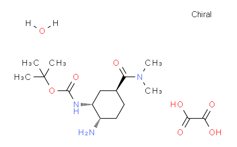 CAS No. 1353893-22-7, tert-Butyl ((1R,2S,5S)-2-amino-5-(dimethylcarbamoyl)cyclohexyl)carbamate oxalate hydrate