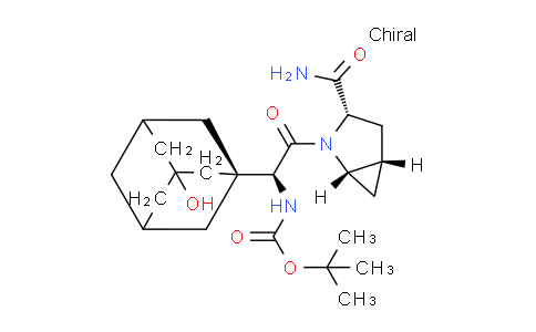 CAS No. 361442-01-5, tert-Butyl ((1S)-2-((1S,3S,5S)-3-carbamoyl-2-azabicyclo[3.1.0]hexan-2-yl)-1-(3-hydroxyadamantan-1-yl)-2-oxoethyl)carbamate