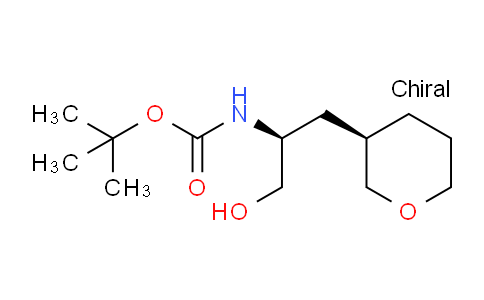 CAS No. 942144-43-6, tert-Butyl ((S)-1-hydroxy-3-((R)-tetrahydro-2H-pyran-3-yl)propan-2-yl)carbamate
