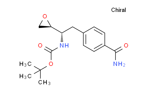 CAS No. 1217673-66-9, tert-Butyl ((S)-2-(4-carbamoylphenyl)-1-((S)-oxiran-2-yl)ethyl)carbamate
