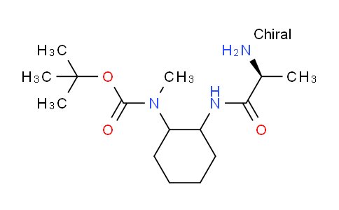 CAS No. 1354026-68-8, tert-Butyl (2-((S)-2-aminopropanamido)cyclohexyl)(methyl)carbamate