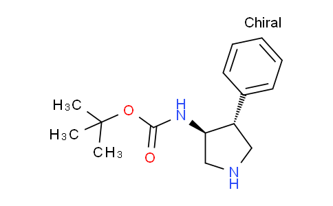 CAS No. 351360-61-7, tert-Butyl (trans-4-phenylpyrrolidin-3-yl)carbamate