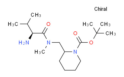 CAS No. 1354025-99-2, tert-Butyl 2-(((S)-2-amino-N,3-dimethylbutanamido)methyl)piperidine-1-carboxylate