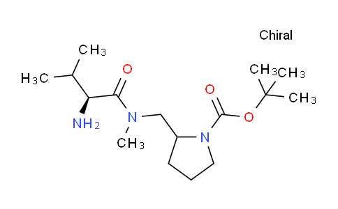 CAS No. 1354027-16-9, tert-Butyl 2-(((S)-2-amino-N,3-dimethylbutanamido)methyl)pyrrolidine-1-carboxylate