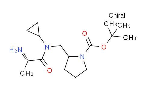 CAS No. 1354025-80-1, tert-Butyl 2-(((S)-2-amino-N-cyclopropylpropanamido)methyl)pyrrolidine-1-carboxylate