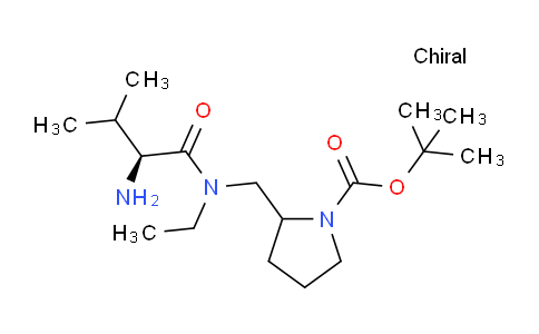 CAS No. 1354028-86-6, tert-Butyl 2-(((S)-2-amino-N-ethyl-3-methylbutanamido)methyl)pyrrolidine-1-carboxylate