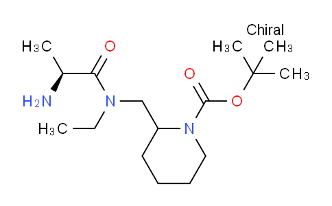 CAS No. 1354033-08-1, tert-Butyl 2-(((S)-2-amino-N-ethylpropanamido)methyl)piperidine-1-carboxylate