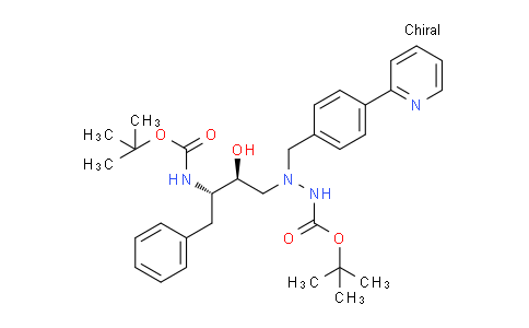 CAS No. 198904-86-8, tert-Butyl 2-((2S,3S)-3-((tert-butoxycarbonyl)amino)-2-hydroxy-4-phenylbutyl)-2-(4-(pyridin-2-yl)benzyl)hydrazinecarboxylate