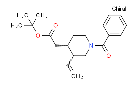 CAS No. 52346-13-1, tert-Butyl 2-((3R,4S)-1-benzoyl-3-vinylpiperidin-4-yl)acetate