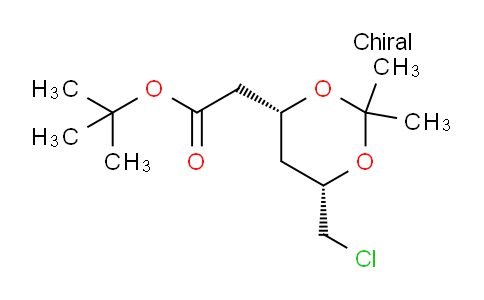 CAS No. 154026-94-5, tert-Butyl 2-((4R,6S)-6-(chloromethyl)-2,2-dimethyl-1,3-dioxan-4-yl)acetate