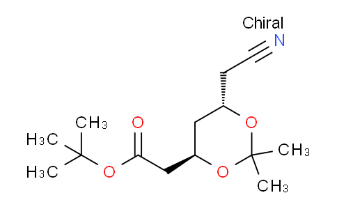 CAS No. 196085-84-4, tert-Butyl 2-((4R,6S)-6-(cyanomethyl)-2,2-dimethyl-1,3-dioxan-4-yl)acetate