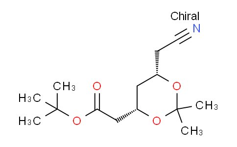 CAS No. 196085-85-5, tert-Butyl 2-((4S,6S)-6-(cyanomethyl)-2,2-dimethyl-1,3-dioxan-4-yl)acetate
