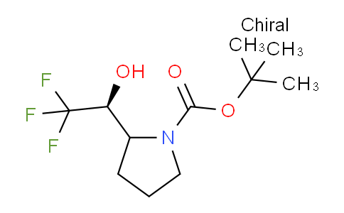 CAS No. 913979-68-7, tert-Butyl 2-((S)-2,2,2-trifluoro-1-hydroxyethyl)pyrrolidine-1-carboxylate