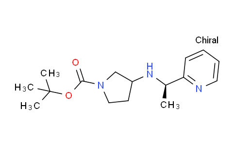 CAS No. 1401673-03-7, tert-Butyl 3-(((R)-1-(pyridin-2-yl)ethyl)amino)pyrrolidine-1-carboxylate