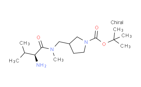 CAS No. 1354028-71-9, tert-Butyl 3-(((S)-2-amino-N,3-dimethylbutanamido)methyl)pyrrolidine-1-carboxylate