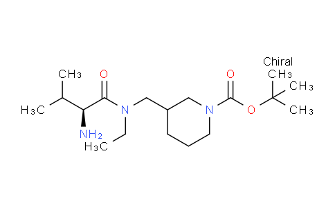 CAS No. 1354028-91-3, tert-Butyl 3-(((S)-2-amino-N-ethyl-3-methylbutanamido)methyl)piperidine-1-carboxylate