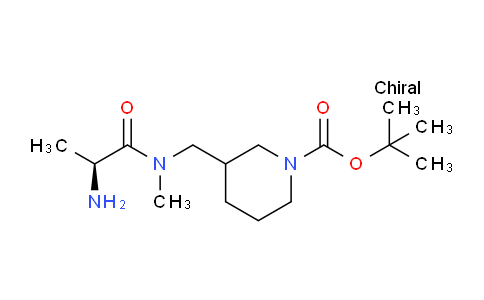 CAS No. 1354025-88-9, tert-Butyl 3-(((S)-2-amino-N-methylpropanamido)methyl)piperidine-1-carboxylate