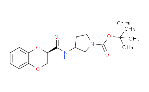 CAS No. 1354025-31-2, tert-Butyl 3-((R)-2,3-dihydrobenzo[b][1,4]dioxine-2-carboxamido)pyrrolidine-1-carboxylate