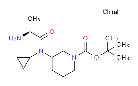 CAS No. 1354028-80-0, tert-Butyl 3-((S)-2-amino-N-cyclopropylpropanamido)piperidine-1-carboxylate