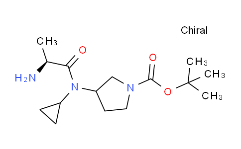 CAS No. 1354025-59-4, tert-Butyl 3-((S)-2-amino-N-cyclopropylpropanamido)pyrrolidine-1-carboxylate