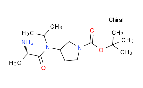 CAS No. 1354028-65-1, tert-Butyl 3-((S)-2-amino-N-isopropylpropanamido)pyrrolidine-1-carboxylate