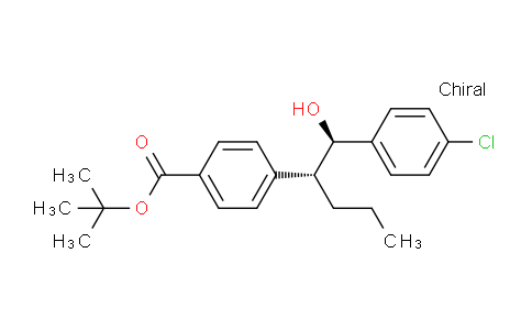 CAS No. 1215767-71-7, tert-Butyl 4-((1R,2R)-1-(4-chlorophenyl)-1-hydroxypentan-2-yl)benzoate