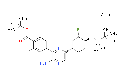CAS No. 1715032-87-3, tert-Butyl 4-(3-amino-6-((1S,3S,4S)-4-((tert-butyldimethylsilyl)oxy)-3-fluorocyclohexyl)pyrazin-2-yl)-2-fluorobenzoate