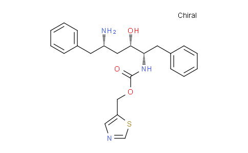 CAS No. 144164-11-4, Thiazol-5-ylmethyl ((2S,3S,5S)-5-amino-3-hydroxy-1,6-diphenylhexan-2-yl)carbamate