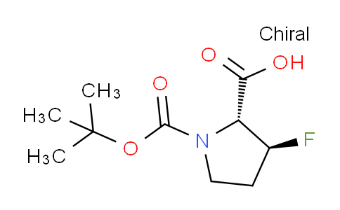 CAS No. 330945-23-8, (2R,3S)-1-(tert-Butoxycarbonyl)-3-fluoropyrrolidine-2-carboxylic acid
