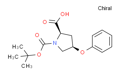 CAS No. 158459-12-2, (2R,4R)-1-(tert-Butoxycarbonyl)-4-phenoxypyrrolidine-2-carboxylic acid