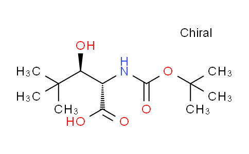 CAS No. 1631082-57-9, (2S,3R)-2-((tert-Butoxycarbonyl)amino)-3-hydroxy-4,4-dimethylpentanoic acid