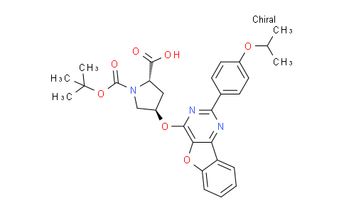 CAS No. 1315326-78-3, (2S,4R)-1-(tert-Butoxycarbonyl)-4-((2-(4-isopropoxyphenyl)benzofuro[3,2-d]pyrimidin-4-yl)oxy)pyrrolidine-2-carboxylic acid