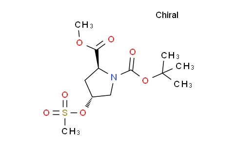 CAS No. 84520-67-2, (2S,4R)-1-tert-Butyl 2-methyl 4-((methylsulfonyl)oxy)pyrrolidine-1,2-dicarboxylate